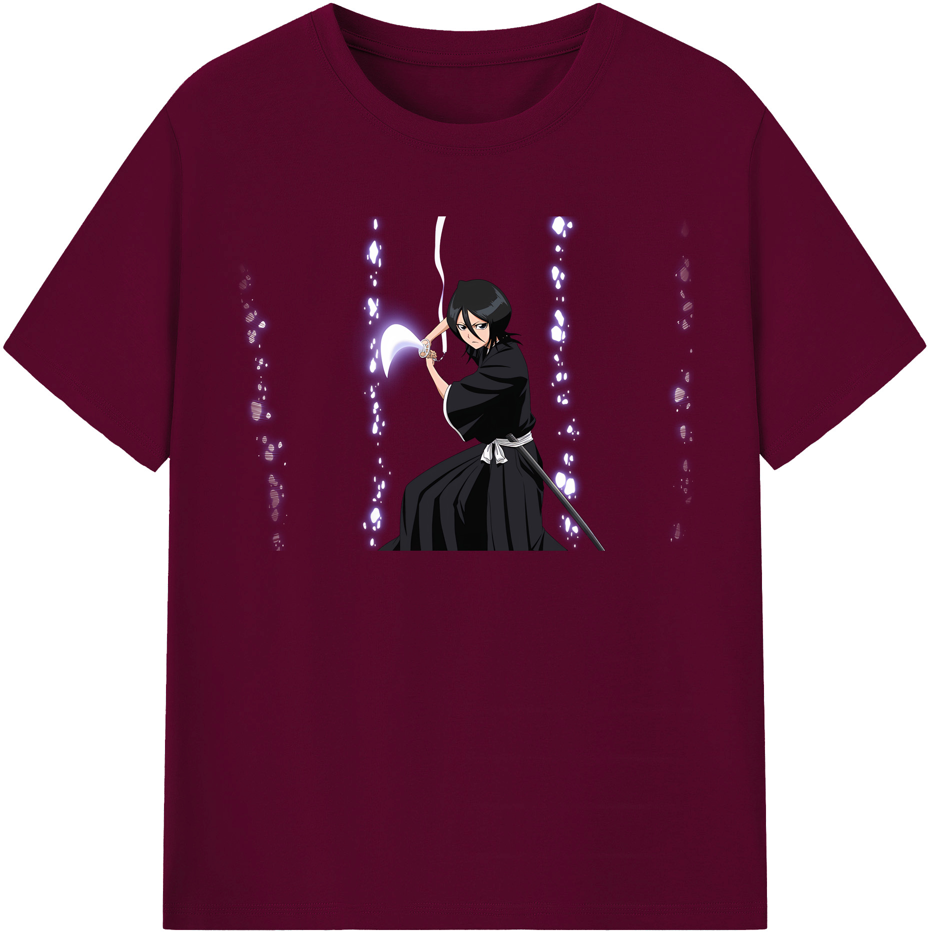 （画像用） ブリーチ 朽木ルキア BLEACH Kuchiki Rukia レディースカジュアルプリントTシャツ（綿100％）